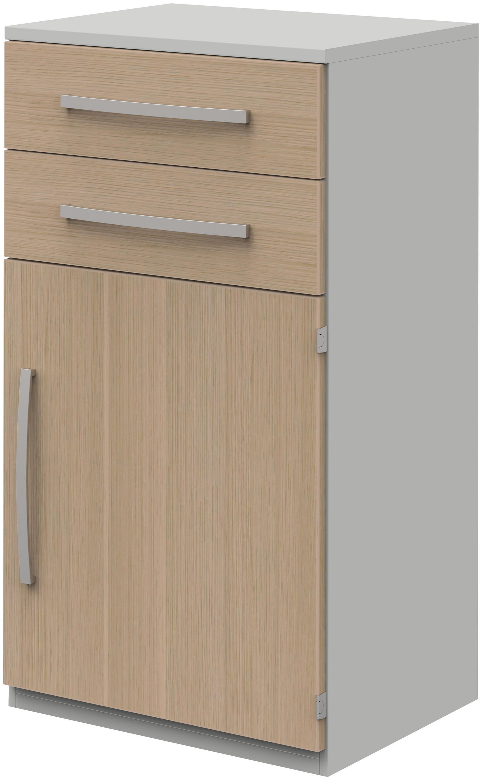 AKTENSCHRANK 60/111,7/43 cm  - Eichefarben/Hellgrau, Design, Holzwerkstoff (60/111,7/43cm)