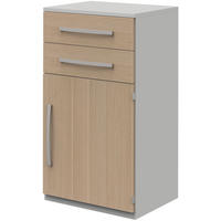 AKTENSCHRANK 60/111,7/43 cm  - Eichefarben/Hellgrau, Design, Holzwerkstoff (60/111,7/43cm)