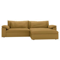 ECKSOFA  Webstoff Currygelb  - Currygelb/Schwarz, Modern, Kunststoff/Textil (306/198cm) - Carryhome