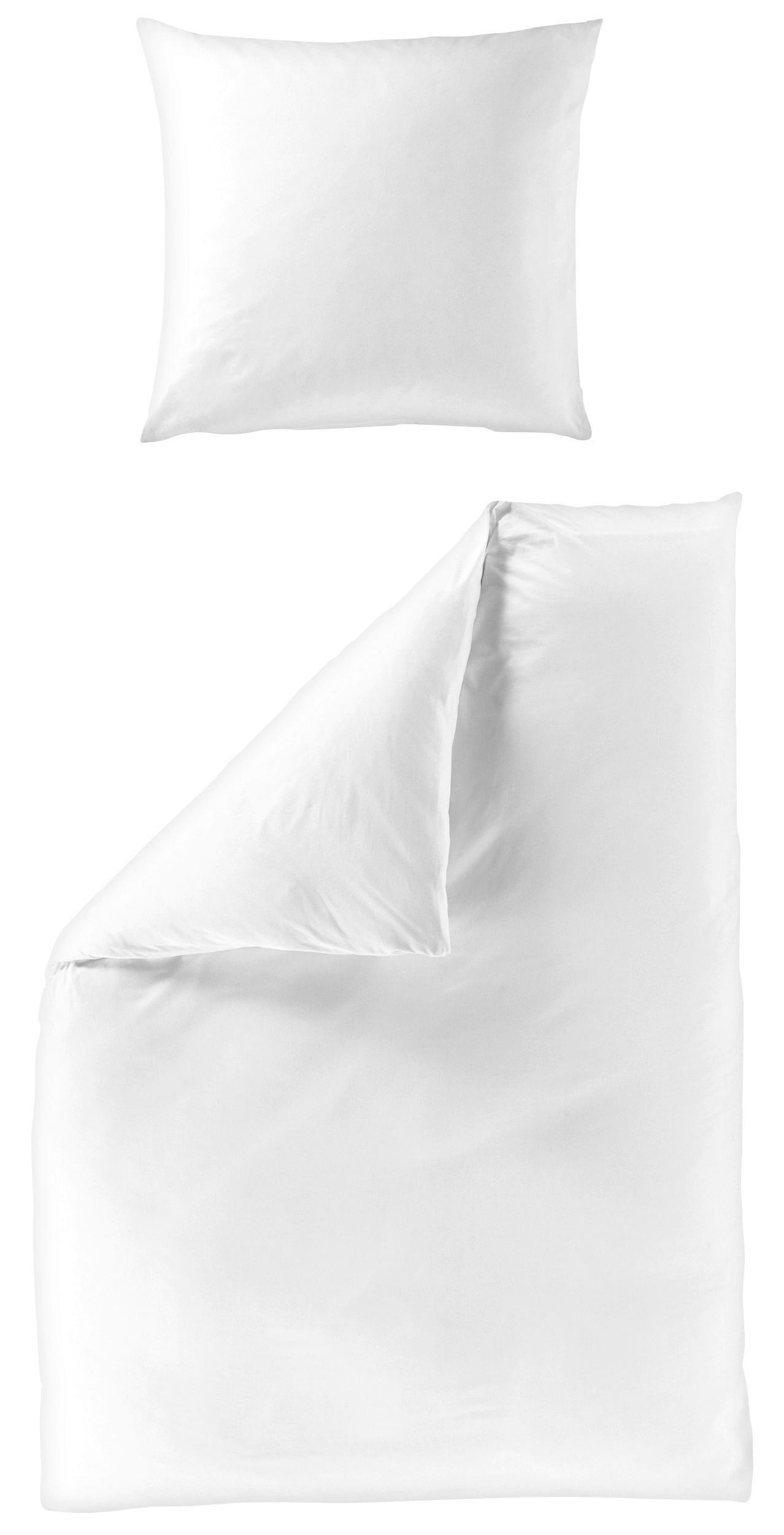 BETTWÄSCHE Makosatin 155/220 cm  - Weiß, KONVENTIONELL, Textil (155/220cm) - Bierbaum