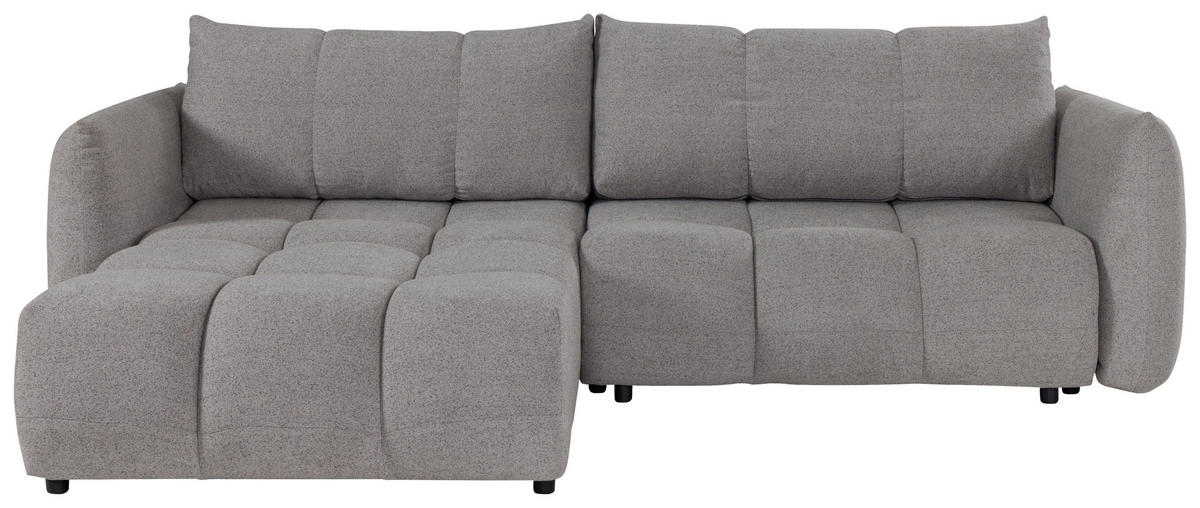 ROHOVÁ ROZKLÁDACÍ POHOVKA, plast, textil, kompozitní dřevo, šedá - šedá/černá, Konvenční, kompozitní dřevo/textil (273/188cm) - Livetastic