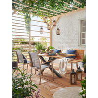 GARTENTISCH 220/95/76 cm  - Anthrazit/Naturfarben, Design, Holz/Metall (220/95/76cm)