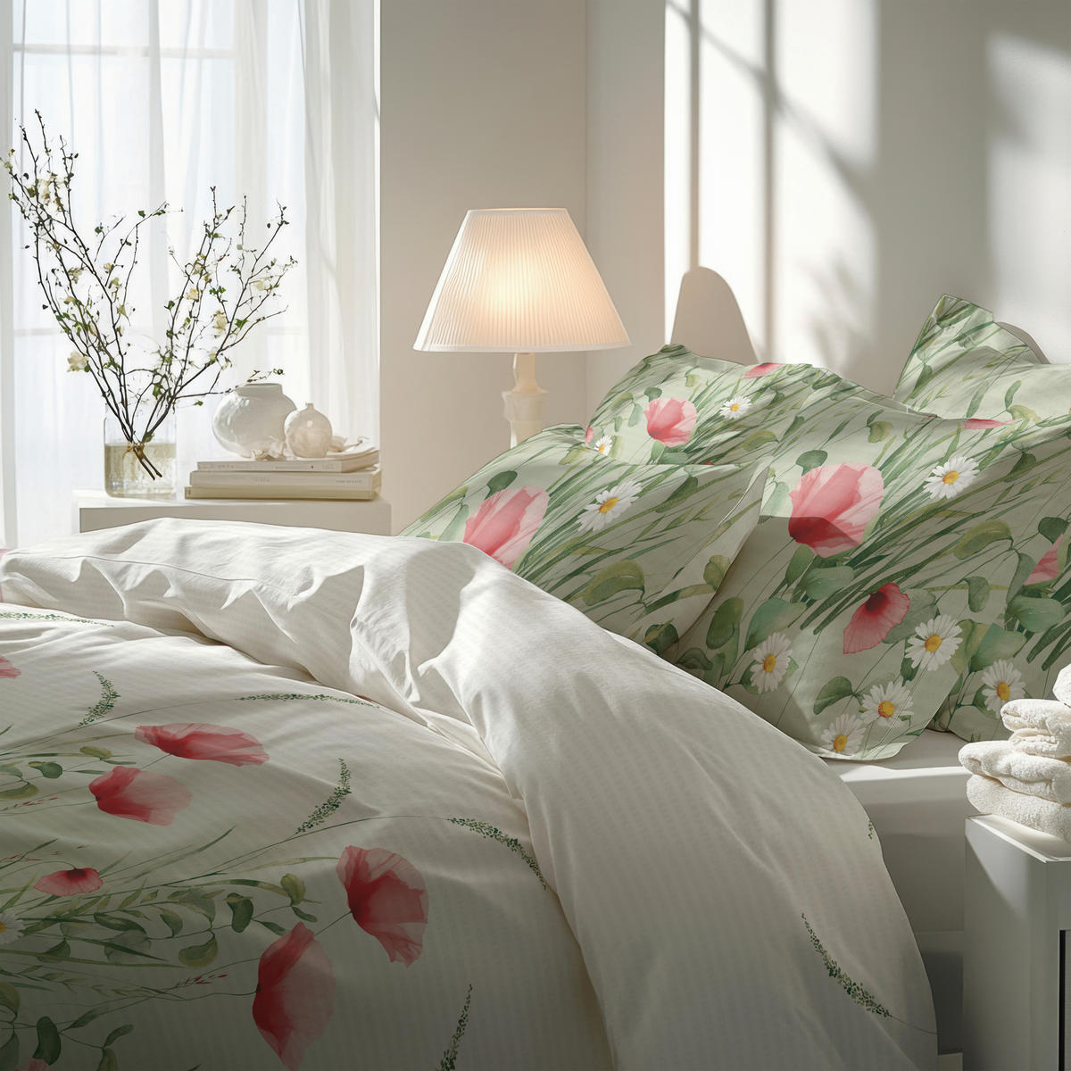 BETTWÄSCHE Seersucker 140/200 cm  - Hellgrün, KONVENTIONELL, Textil (140/200cm) - Florella