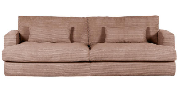 BIGSOFA Cord Altrosa  - Schwarz/Altrosa, ROMANTIK / LANDHAUS, Kunststoff/Textil (270/67/120cm) - Landscape