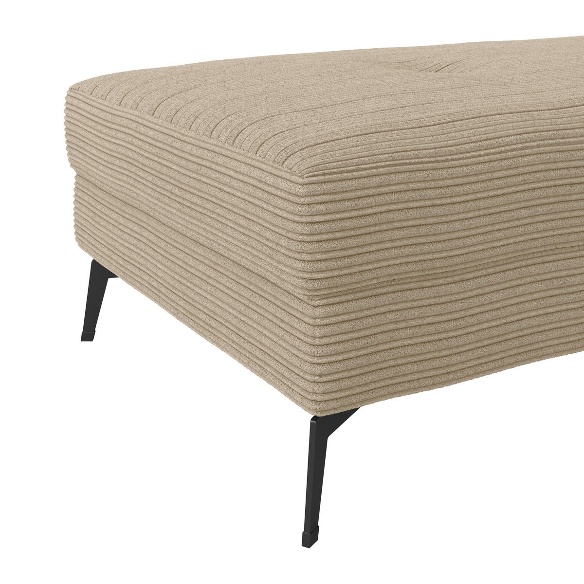 HOCKER Hellgrau, Beige  - Beige/Hellgrau, Trend, Textil (140/80cm) - P & B