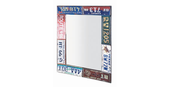 WANDSPIEGEL 61/81/5 cm    in rechteckig  - Edelstahlfarben/Multicolor, Design, Metall (61/81/5cm) - Carryhome