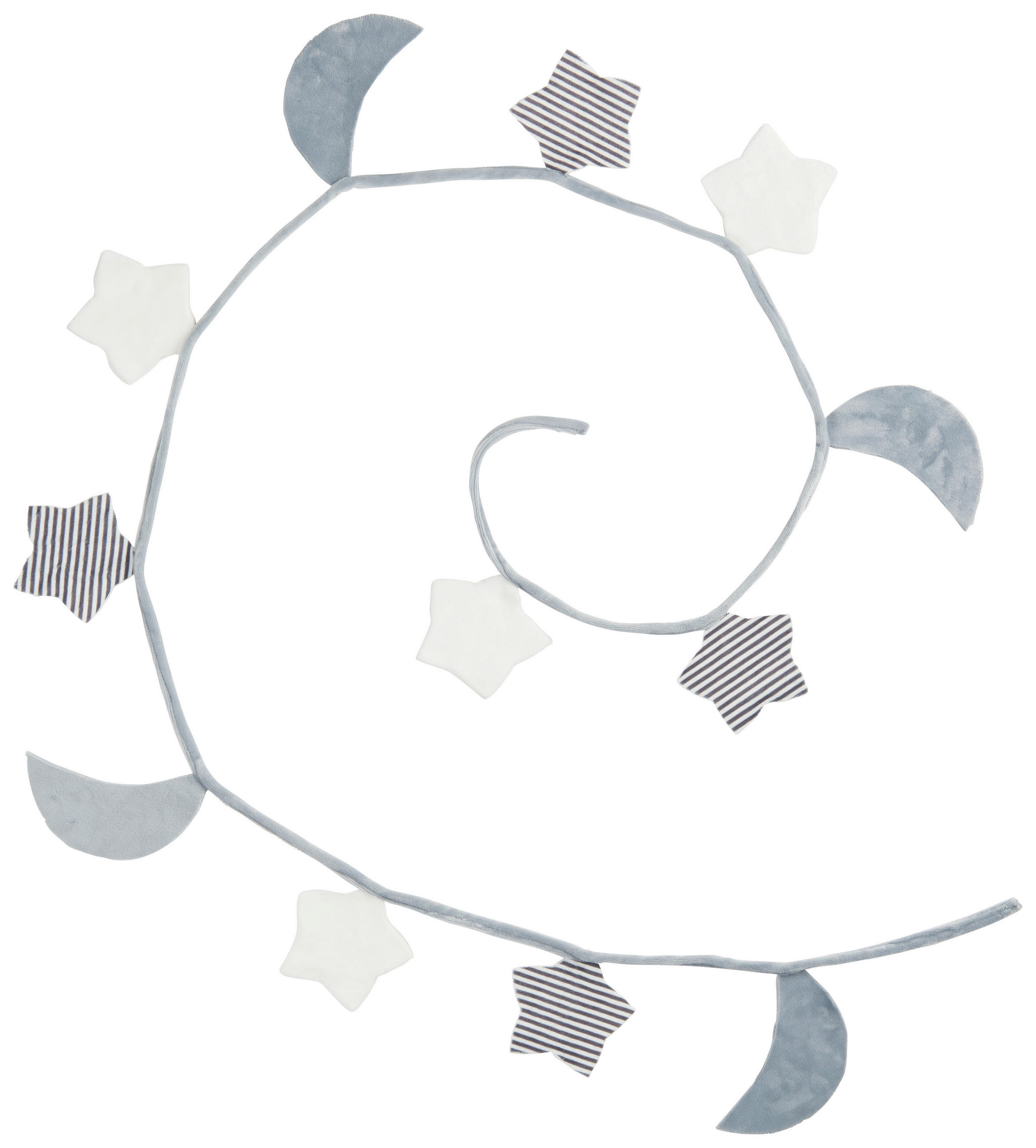 ZIDNA DEKORACIJA ZA BEBE  Cloud  - bijela/tamno siva, Trend, tekstil (15/200cm) - Patinio