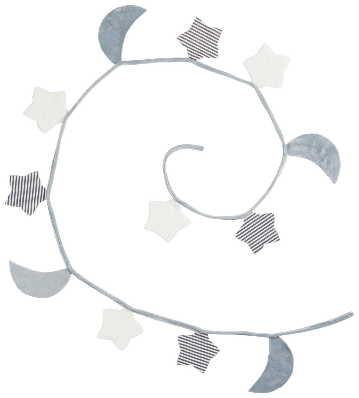 ZIDNA DEKORACIJA ZA BEBE  Cloud  - bijela/tamno siva, Trend, tekstil (15/200cm) - Patinio