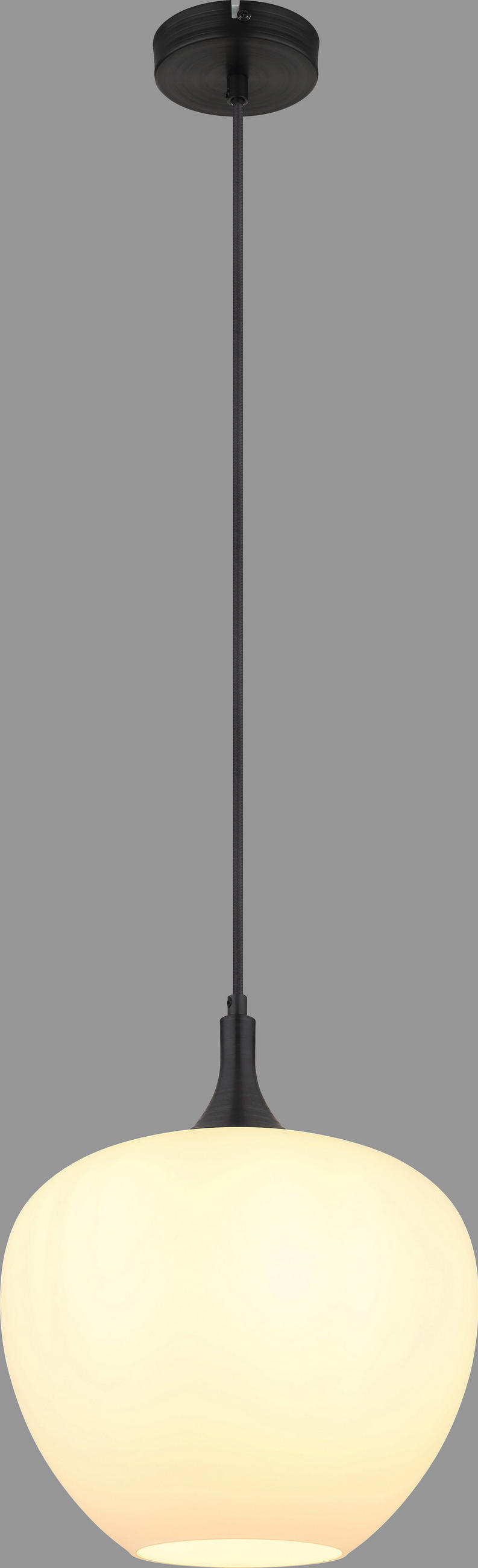 FÜGGŐLÁMPA 29/120 cm  - fekete/fehér, Basics, Üveg/fém (29/120cm) - Novel