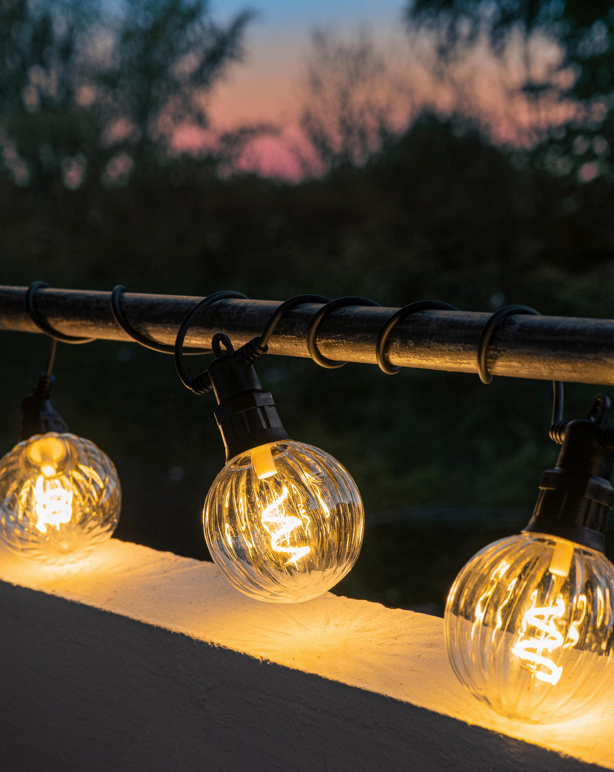 LICHTERKETTE 500 cm  - Transparent/Schwarz, KONVENTIONELL, Kunststoff (500cm)