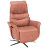 RELAXSESSEL Leder Koralle  - Edelstahlfarben/Koralle, Design, Leder/Metall (78/117/89cm) - Himolla Komfortklass
