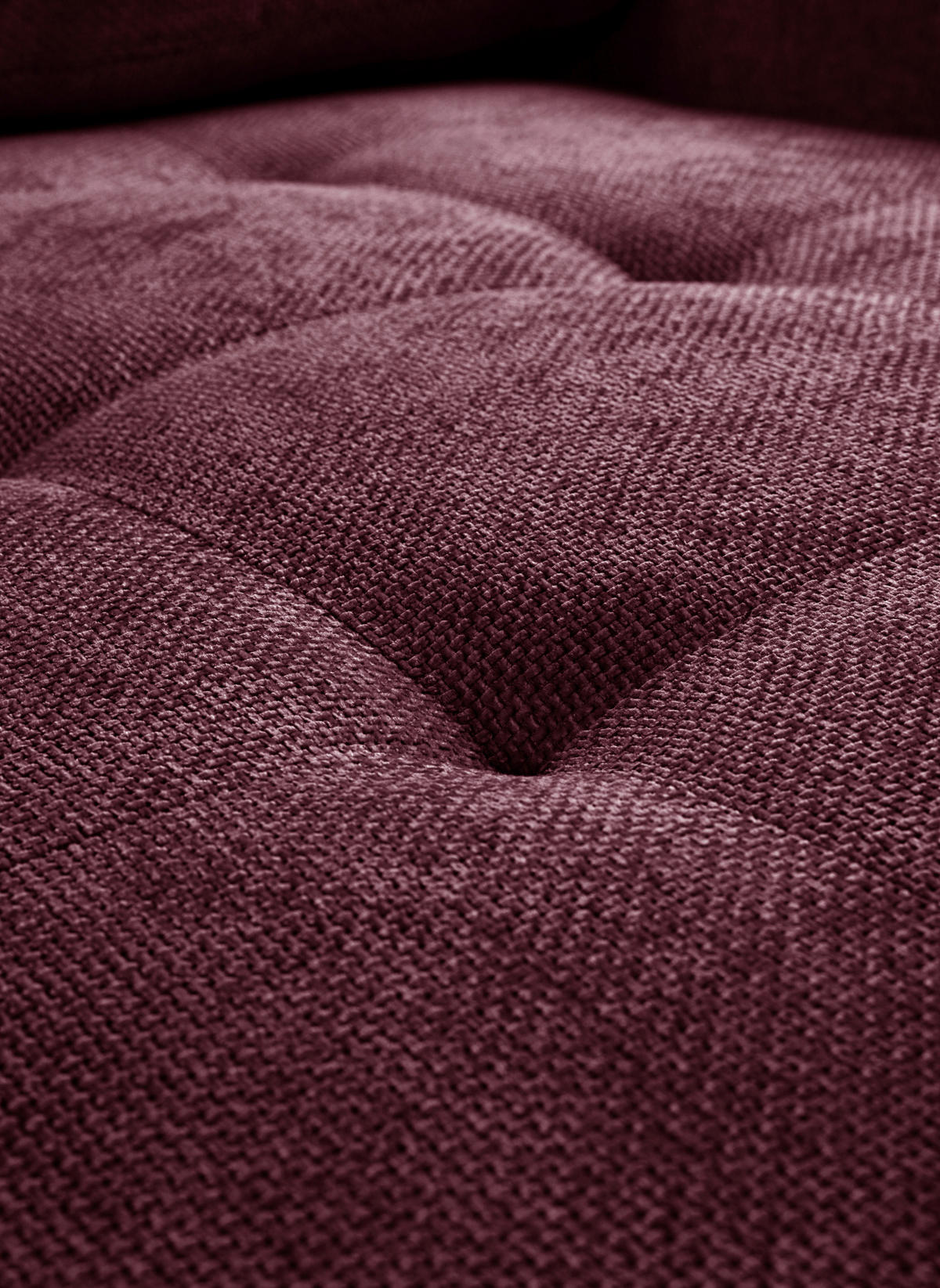 ECKSOFA in Struktur Bordeaux  - Bordeaux/Schwarz, Design, Textil/Metall (265/162cm) - MID.YOU