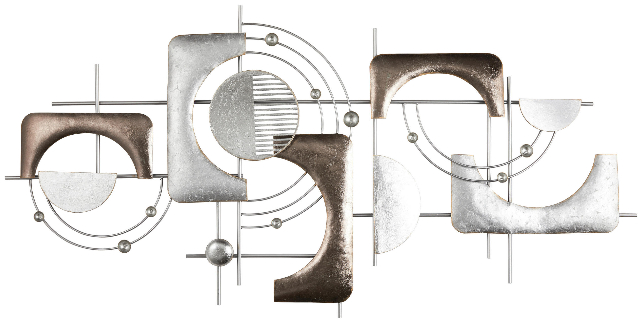 WANDDEKO Metall  - Weiß, Design, Metall (120/59,7/3,8cm) - Ambia Home