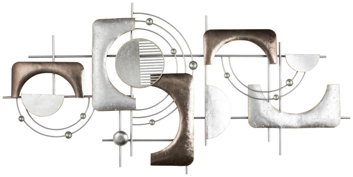 WANDDEKO Metall  - Weiß, Design, Metall (120/59,7/3,8cm) - Ambia Home