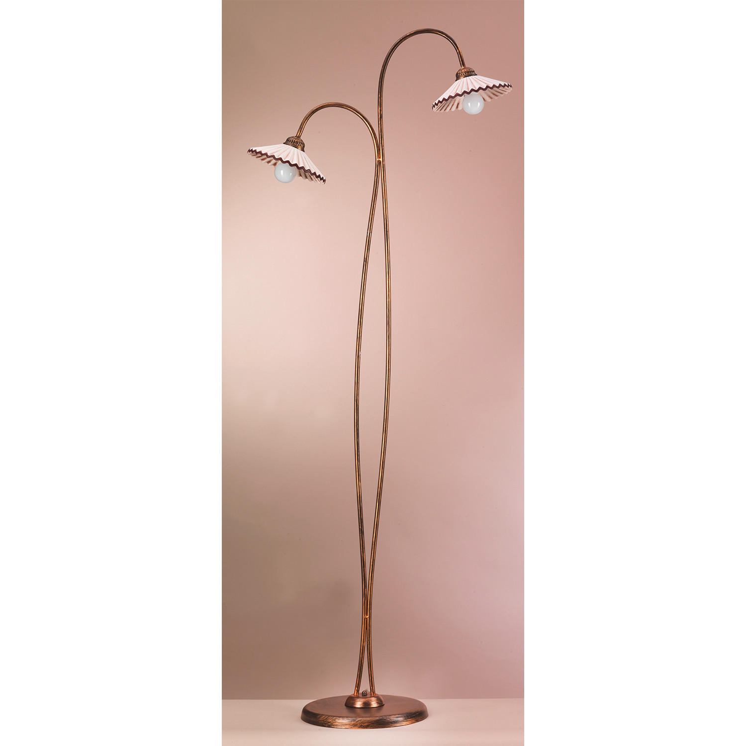 STEHLEUCHTE 55/42/180 cm    - Bernsteinfarben/Bronzefarben, KONVENTIONELL, Keramik/Metall (55/42/180cm)
