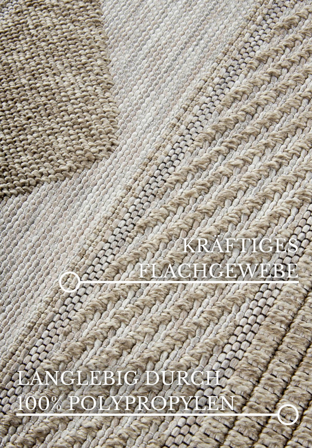 OUTDOORTEPPICH 115/170 cm Kollektion 1836 Hellbraun  - Hellbraun, Design, Kunststoff/Textil (115/170cm) - Villeroy & Boch