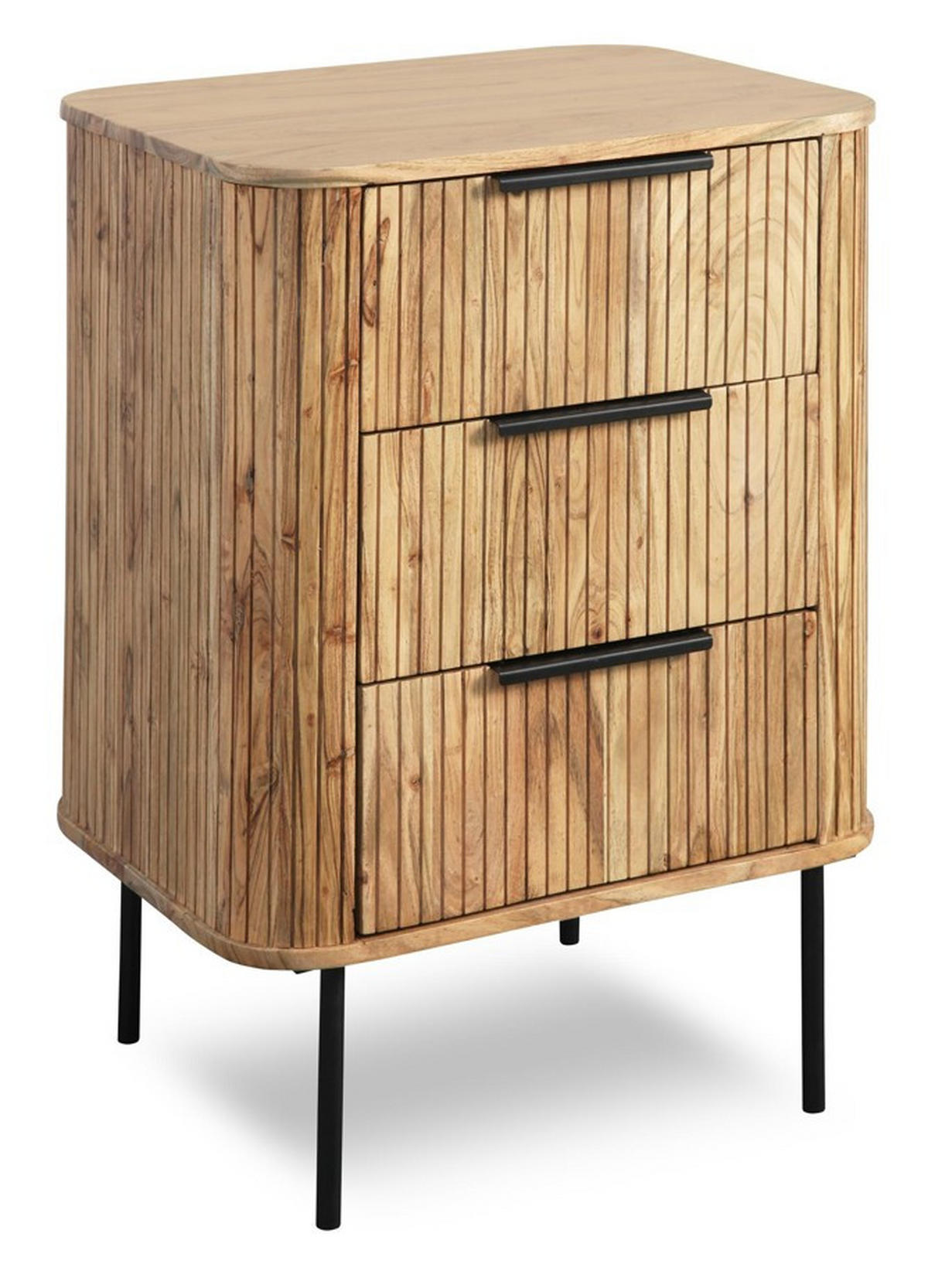 KOMMODE  in 58/80/45 cm  - Grau, KONVENTIONELL, Holz/Metall (58/80/45cm) - Livetastic