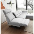 ECKSOFA Creme Flachgewebe  - Creme/Schwarz, Design, Textil/Metall (279-327/176-217cm) - Dieter Knoll
