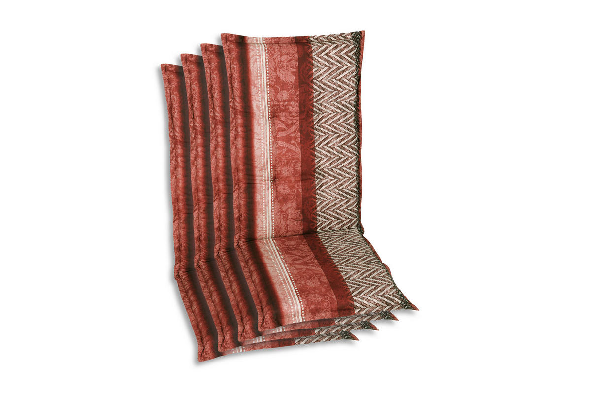 SESSELAUFLAGENSET Graphik  - Rot/Schwarz, Basics, Textil (50/6/120cm)