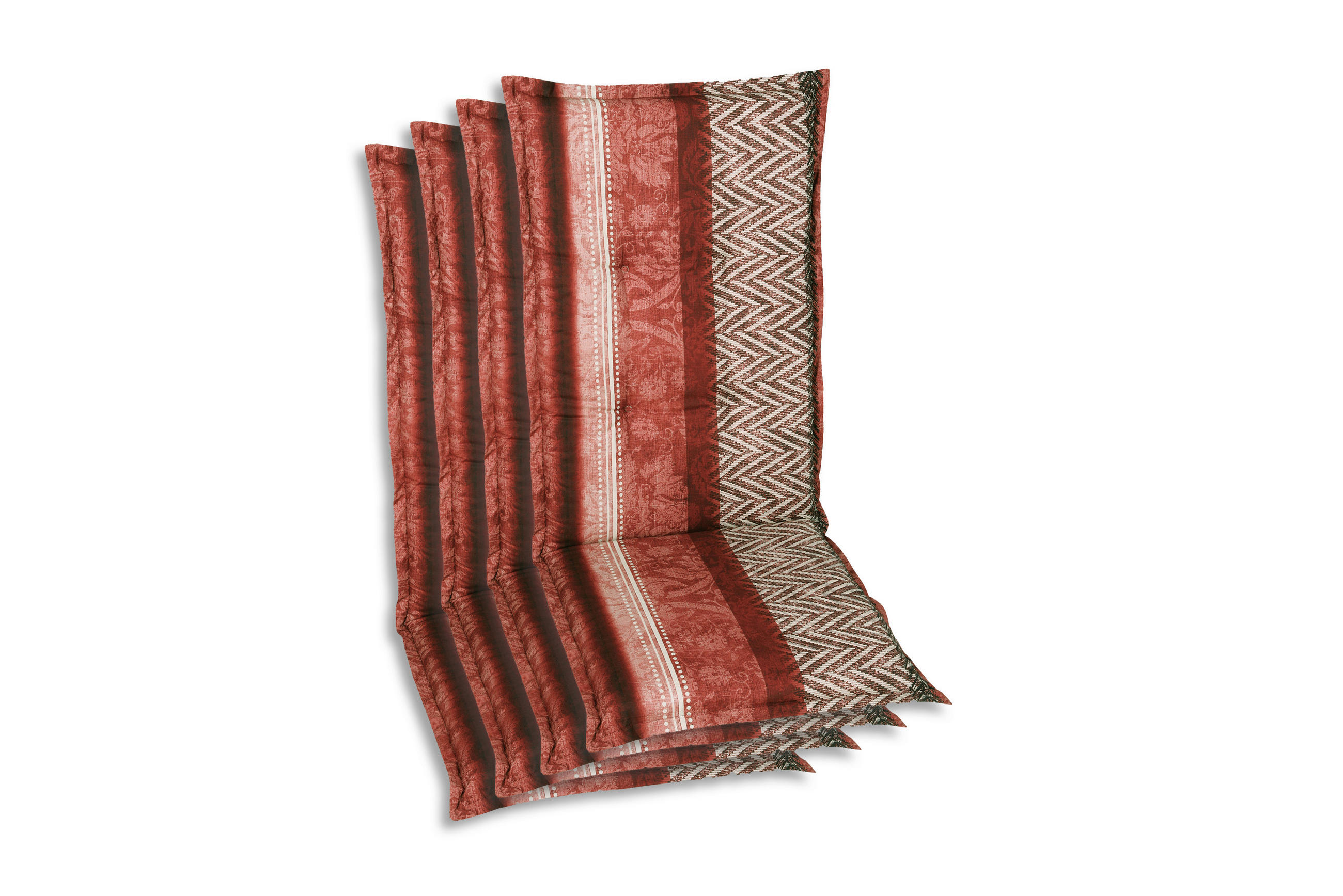 XXXLutz Sesselauflagenset Rot, Schwarz, Dunkelrot 50x6x120 cm
