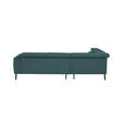 ECKSOFA in Chenille Blau  205/280 cm  - Blau/Schwarz, Design, Textil/Metall (205/280cm) - Xora