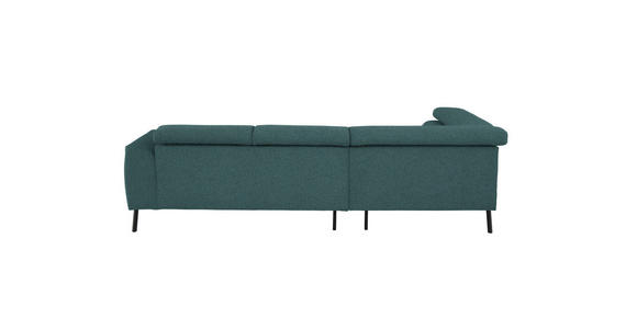 ECKSOFA in Chenille Blau  205/280 cm  - Blau/Schwarz, Design, Textil/Metall (205/280cm) - Xora