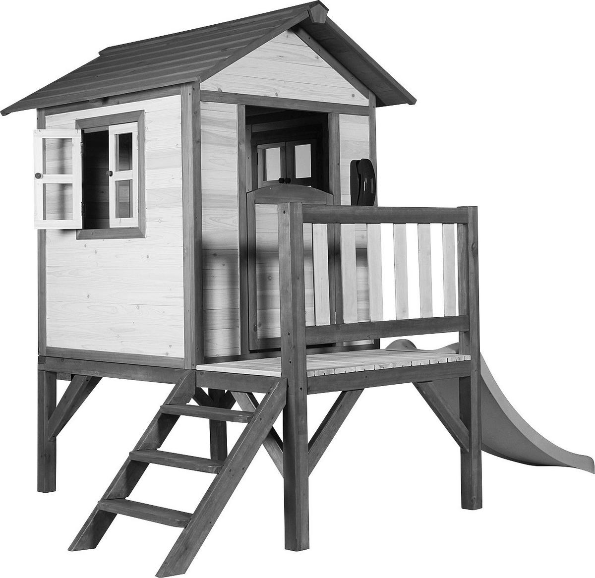 SPIELHAUS 260/190/167 cm 2017  - Schwarz/Weiß, Holz (260/190/167cm) - Ambia Garden