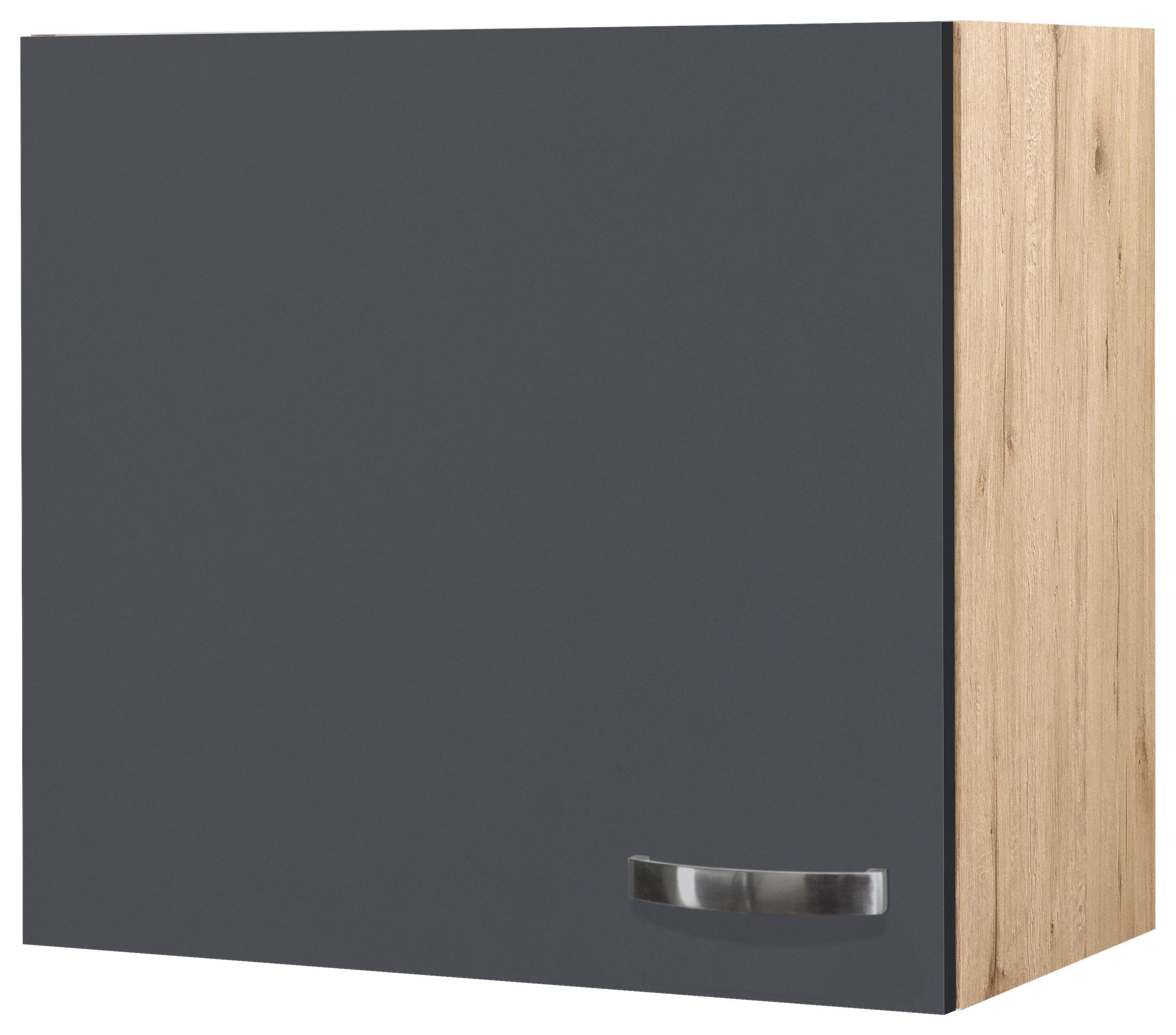 FlexWell Küchenoberschrank Eiche San Remo, Dunkelgrau 60x54x32 cm