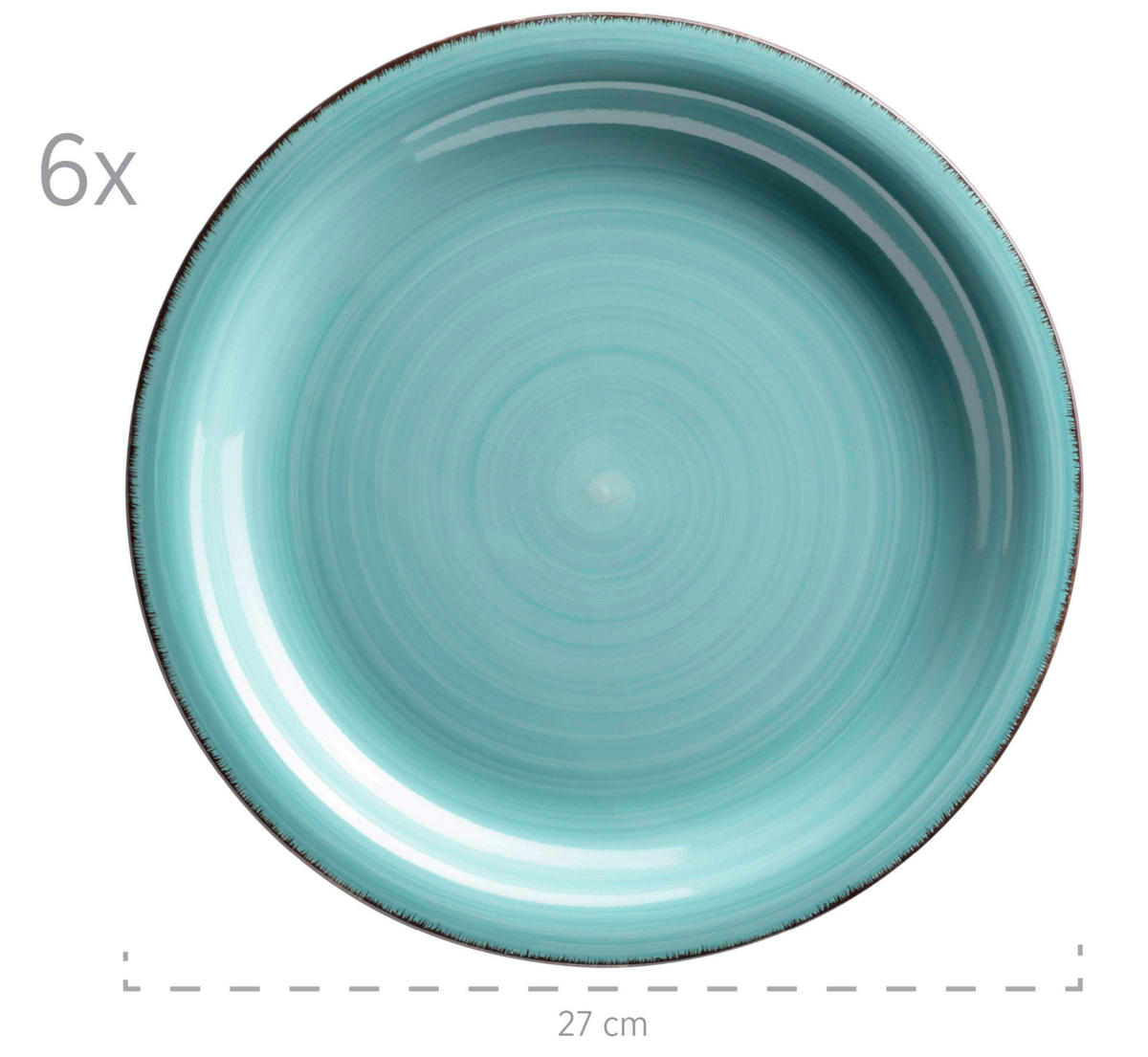 KOMBISERVICE Blau Lumaca 30-teilig 6 Personen  - Blau, Basics, Keramik (60/32/32cm) - Mäser