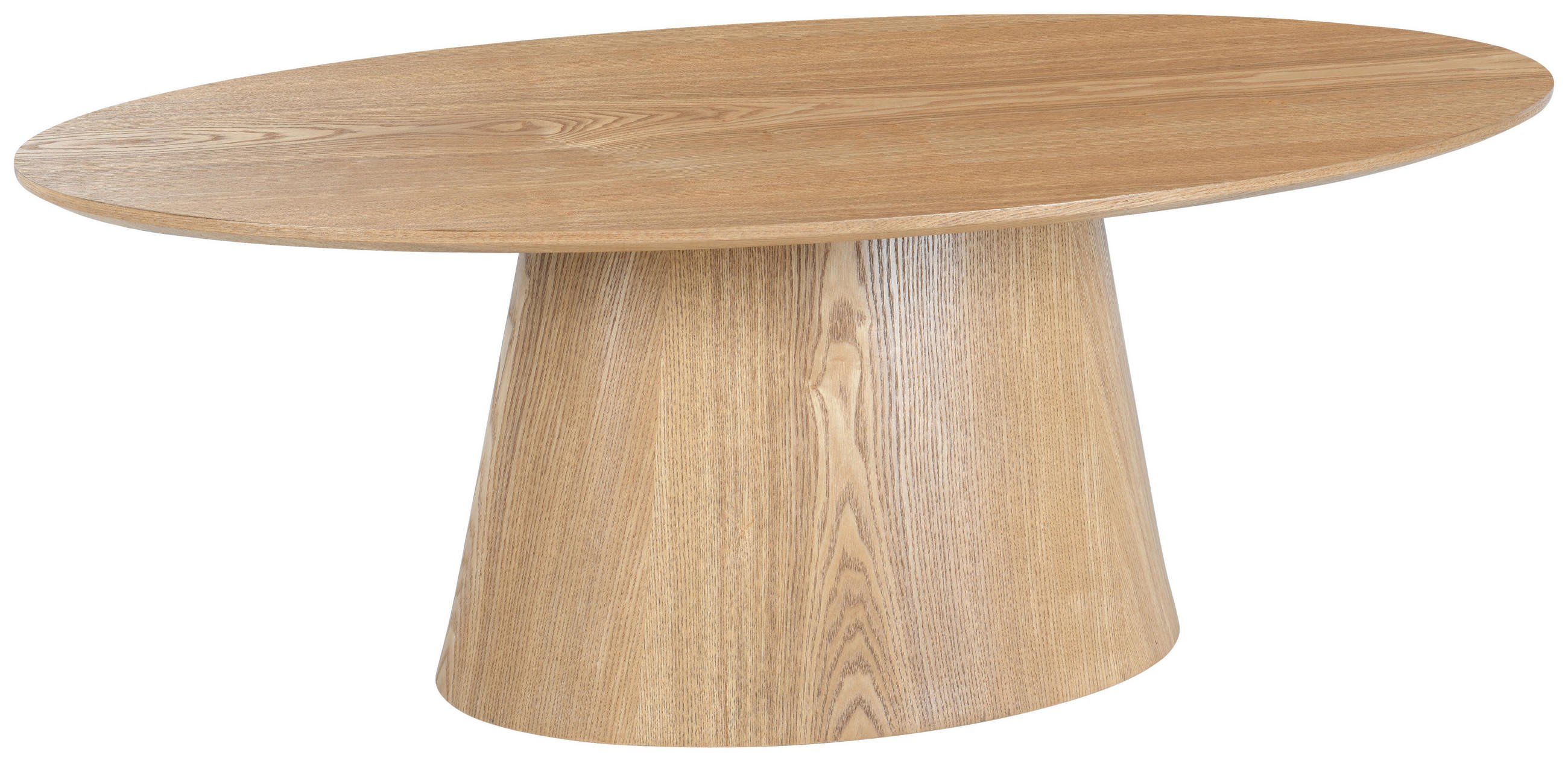 COUCHTISCH 110/60/40 cm Lima Eiche furniert oval Eichefarben  - Eichefarben, Design, Holz/Holzwerkstoff (110/60/40cm) - MID.YOU