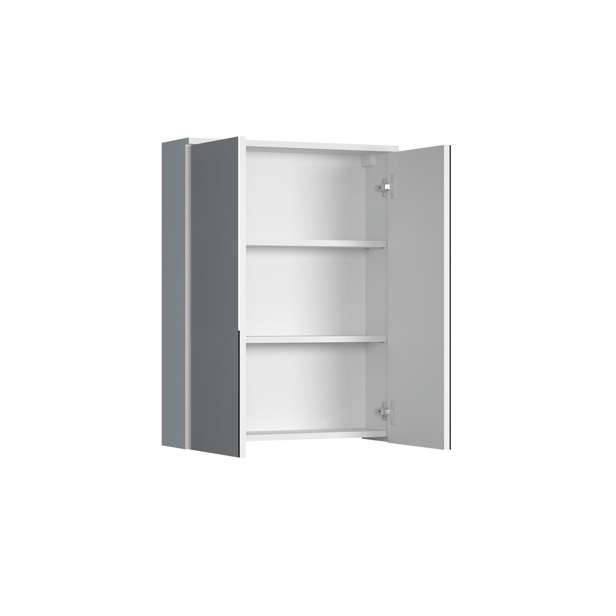 SPIEGELSCHRANK 60/78/18 cm  - Weiß Hochglanz/Weiß, Trend, Glas/Holzwerkstoff (60/78/18cm) - MID.YOU