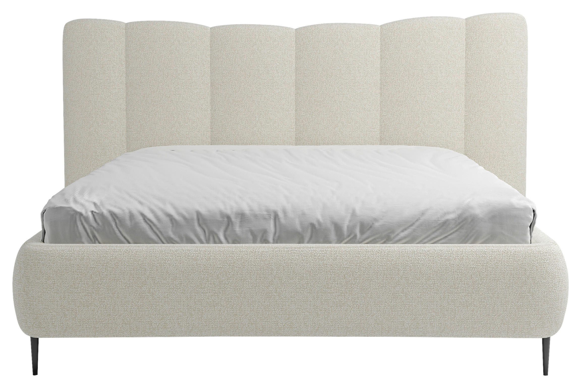 Thumbnail - Mid.you Polsterbett, Creme, Metall, 180x200 cm, Bettkasten, Lattenrost, gepolstertes Kopfteil, in verschiedenen Größen e...