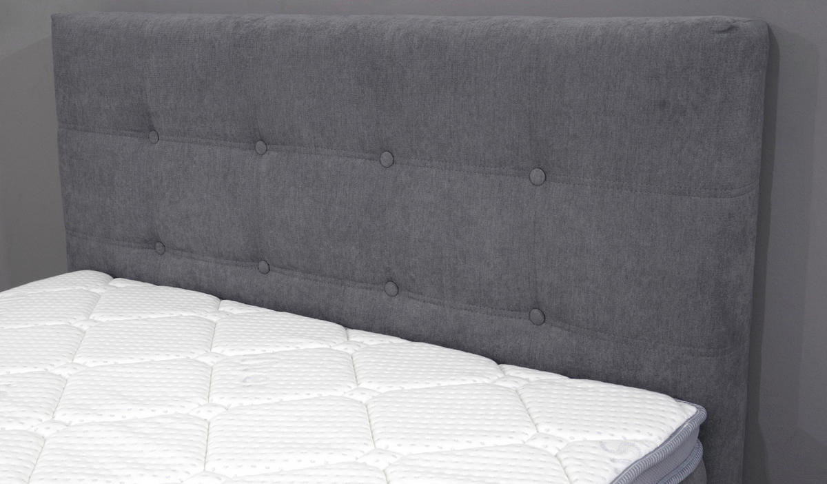 BOXBETT 120/200 cm  in Hellgrau  - Hellgrau/Schwarz, KONVENTIONELL, Kunststoff/Textil (120/200cm) - Carryhome