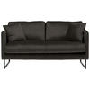 2-SITZER-SOFA in Samt Anthrazit  - Anthrazit/Schwarz, Design, Textil/Metall (150/78/84cm) - Carryhome