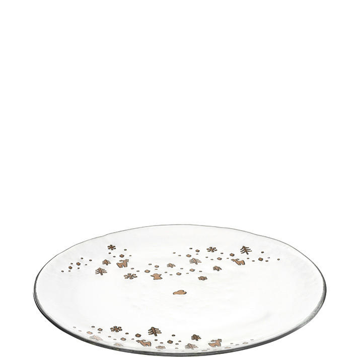 TALÍŘ, sklo, 27,00 cm - barva růžového zlata/průhledné, Lifestyle, sklo (27,00cm) - Leonardo
