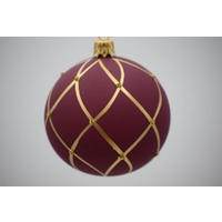 CHRISTBAUMKUGEL 7 cm  - Dunkelrot, Basics, Glas/Metall (7cm) - X-Mas