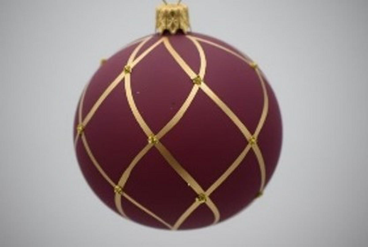 CHRISTBAUMKUGEL 7 cm  - Dunkelrot, Basics, Glas/Metall (7cm) - X-Mas