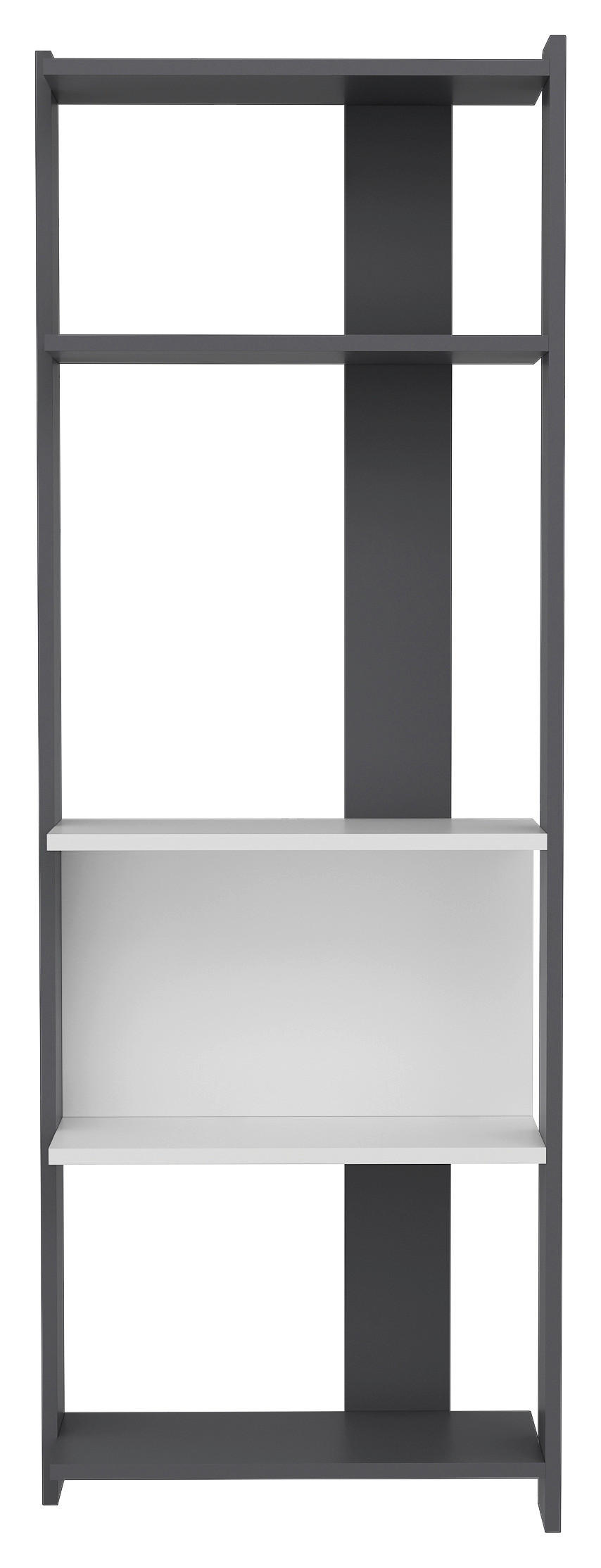 HYLLA i 58,6/165/26,8 cm svart, vit  - vit/svart, Design, trämaterial (58,6/165/26,8cm) - MID.YOU