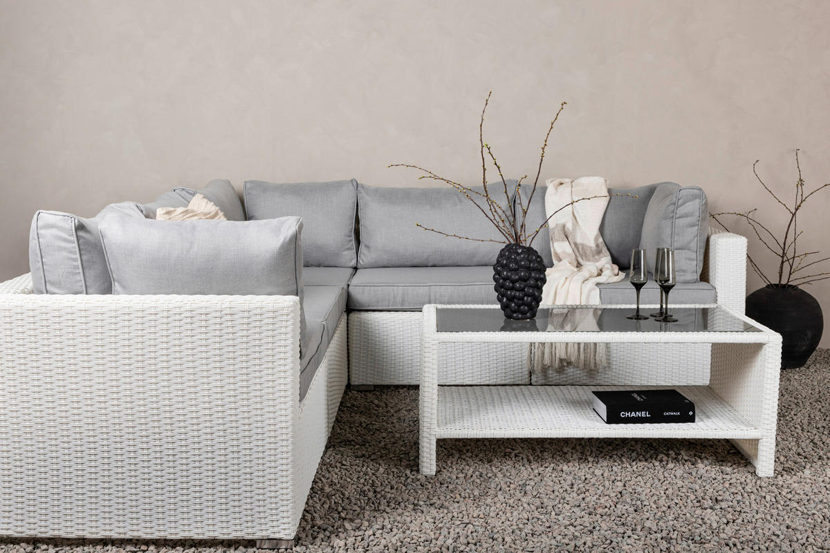 LOUNGEGARNITUR 87/249 cm  - Hellgrau, KONVENTIONELL, Kunststoff (87/249cm) - Gardenson