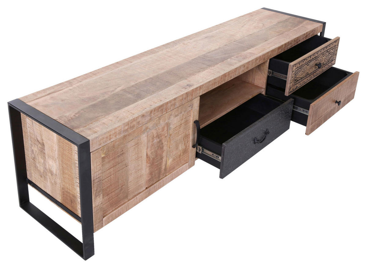 LOWBOARD  in 165/50/43 cm  - Schwarz/Braun, Design, Holz/Holzwerkstoff (165/50/43cm) - Landscape