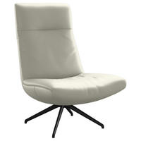 SESSEL in Echtleder Weiss  - Weiss/Schwarz, Modern, Leder/Metall (74/105/92cm) - Johann Jakob