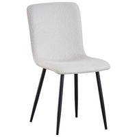 STUHL  in Eisen Bouclé Holz, Metall, Textil  - Schwarz/Weiß, MODERN, Holz/Textil (43/86/54,5cm) - MID.YOU