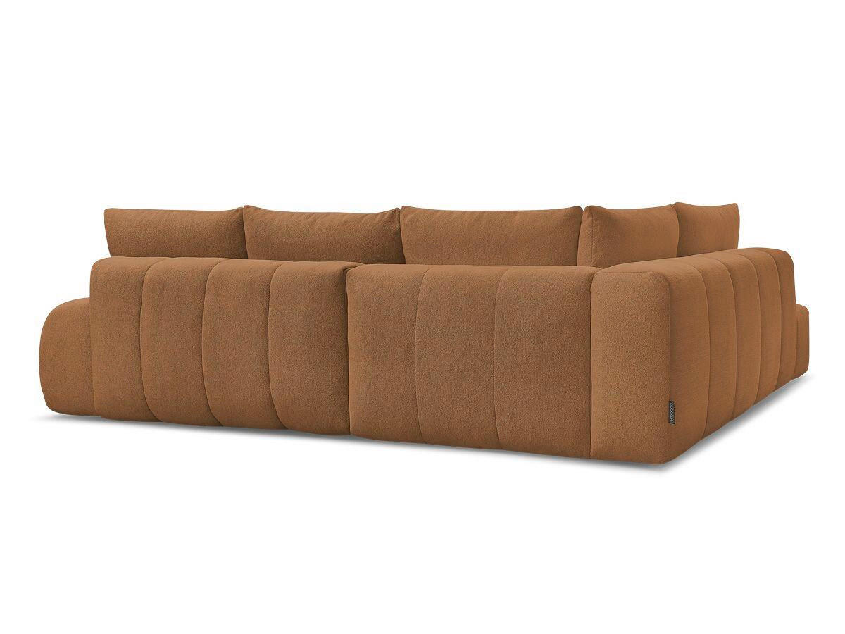 ECKSCHLAFSOFA EVEREST  mit Rücken echt, Armteil links, Armteil rechts Flachgewebe Orange  - Schwarz/Orange, MODERN, Kunststoff/Textil (320/212cm)