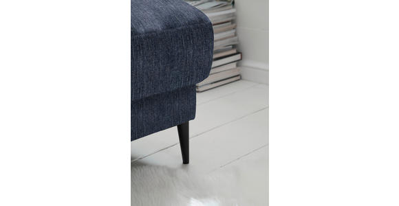 ECKSOFA in Flachgewebe Dunkelblau 296/207 cm - Schwarz/Dunkelblau, Design, Textil/Metall (296/207cm) - Dieter Knoll