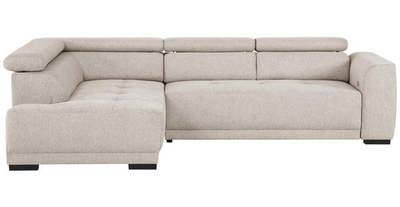 ECKSOFA Beige Struktur - Beige/Schwarz, Design, Kunststoff/Textil (205/284cm) - Xora