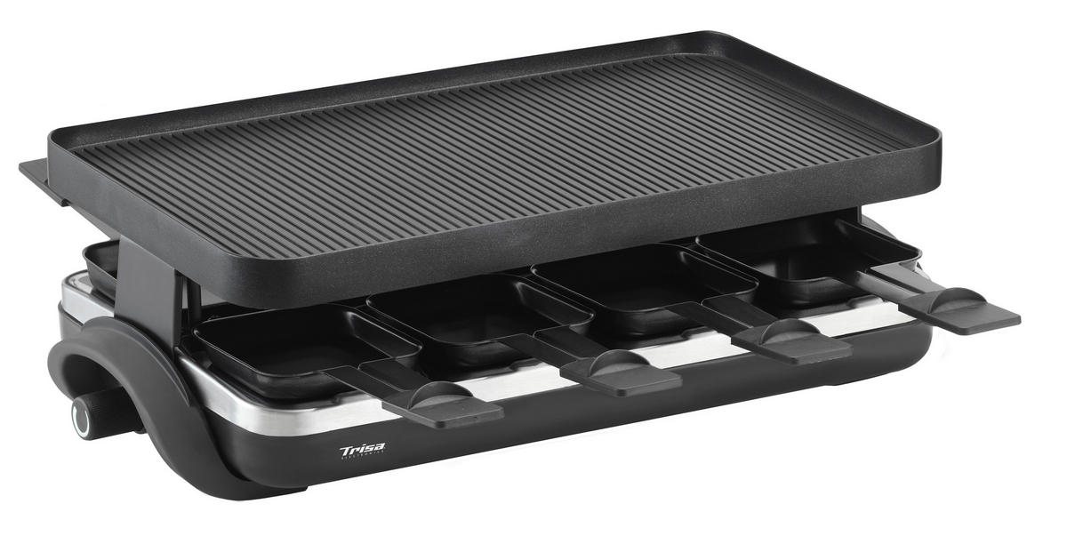 RACLETTE-GRILL  - Schwarz, Design, Metall (24,50/13/45cm) - Trisa Electronics