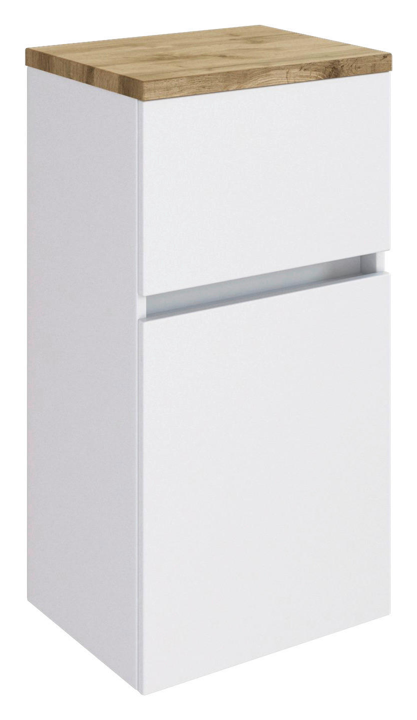 UNTERSCHRANK 40/79/35 cm   - Eichefarben/Silberfarben, Basics, Holzwerkstoff/Kunststoff (40/79/35cm) - Held