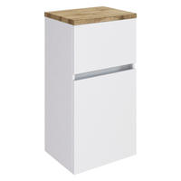 UNTERSCHRANK  - Weiss/Eichefarben, Basics, Holzwerkstoff/Kunststoff (40/79/35cm) - Held