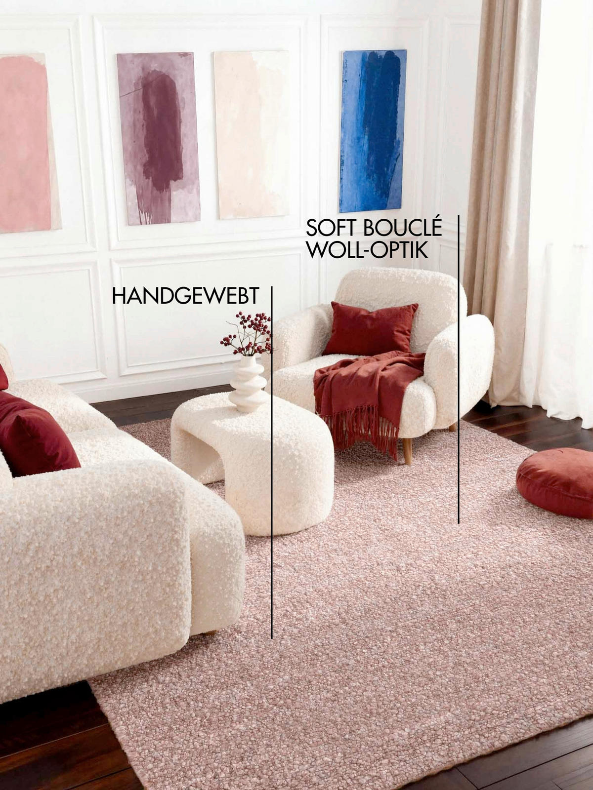 WEBTEPPICH 160/230 cm Notting Hill Altrosa rechteckig  - Altrosa, Basics, Textil (160/230cm) - Ted Baker