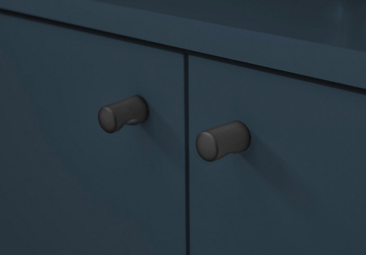 WASCHBECKENUNTERSCHRANK 60/60/35 cm  - Schwarz/Dunkelblau, MODERN, Holzwerkstoff/Kunststoff (60/60/35cm) - MID.YOU